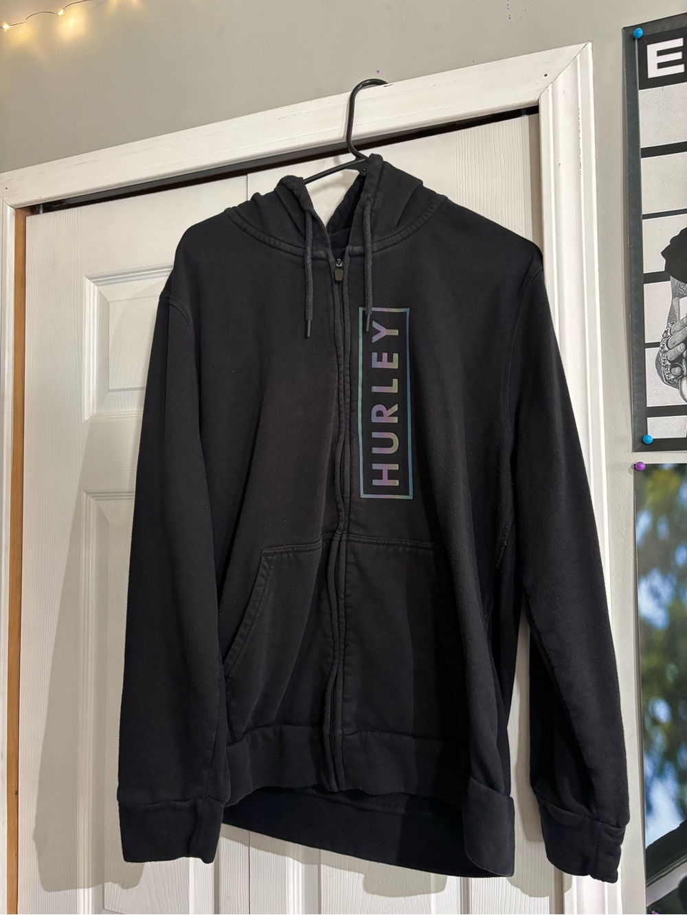 Hurley Black Zip Up Hoodie